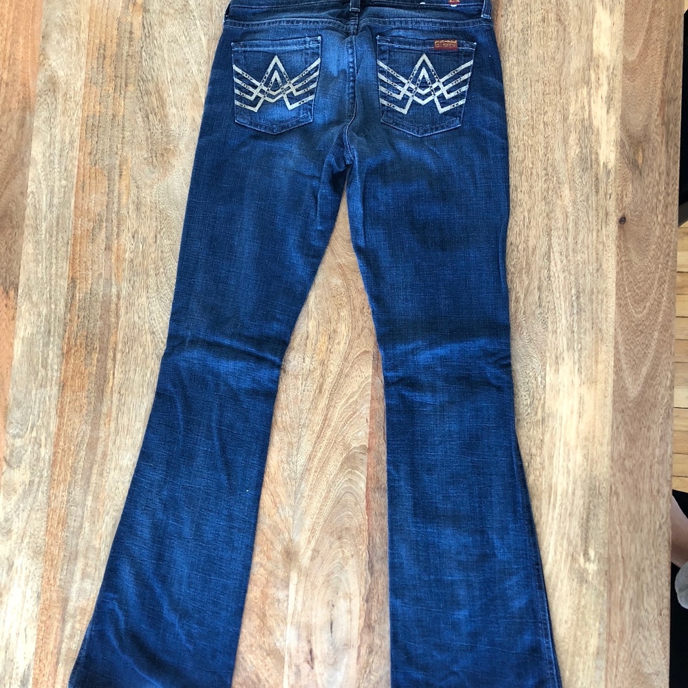 7 For All Mankind "A" Pocket Flare-Leg Jeans - Picture 2 of 5